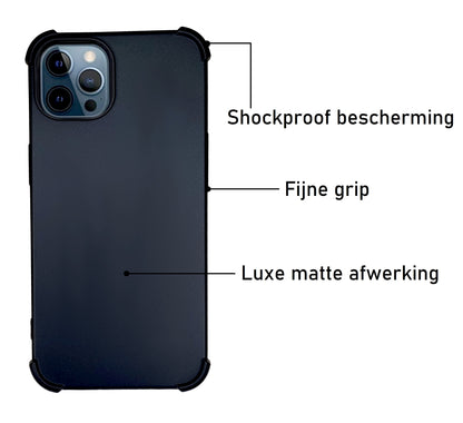 Anti Shock Hoesje Geschikt Voor iPhone 14 Pro Max - Zwart