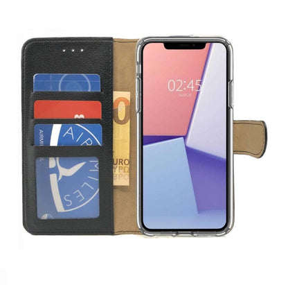 BookCase Hoesje Met Pasjeshouder Geschikt Voor iPhone 12 Mini - Zwart