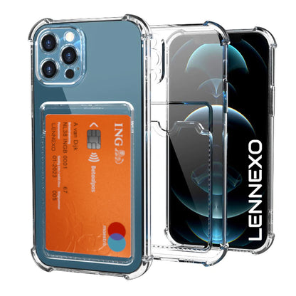 Siliconen ShockProof Hoesje Met Pashouder Geschikt Voor iPhone 13 Pro