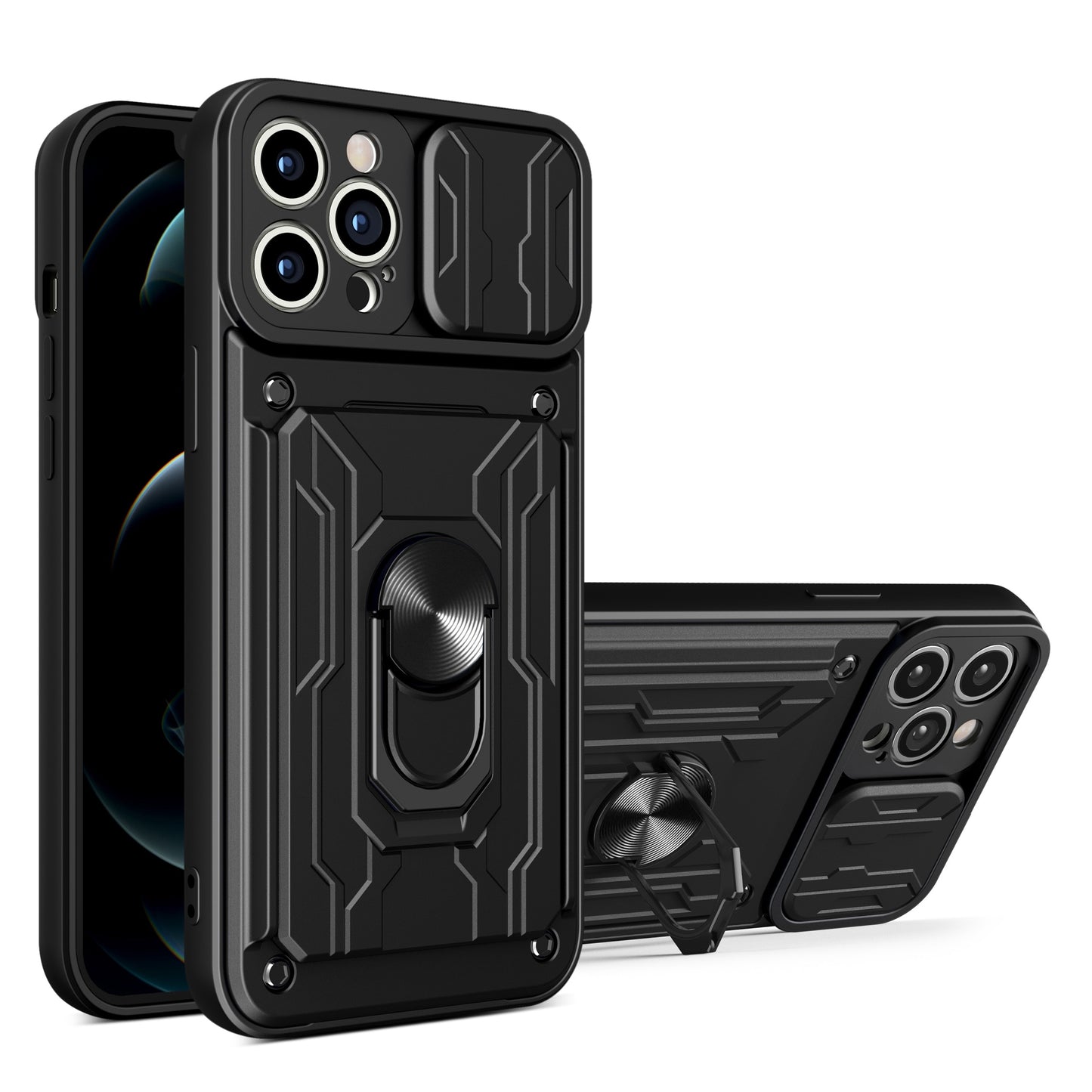 Armor Hoesje Met Pashouder Geschikt Voor iPhone 11 Pro Max - Zwart