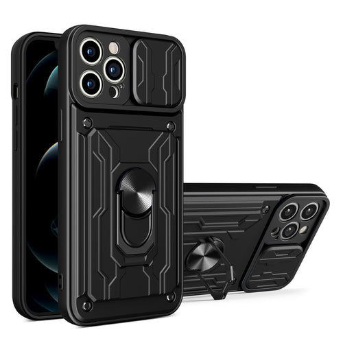 Armor Hoesje Met Pashouder Geschikt Voor iPhone 11 Pro Max - Zwart