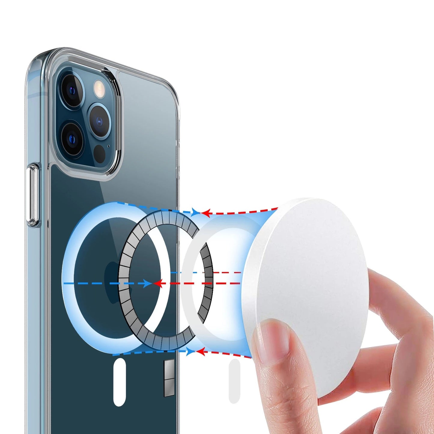 Magnetische Hoesje Voor Draadloos Opladen Geschikt Voor iPhone 12 Pro Max